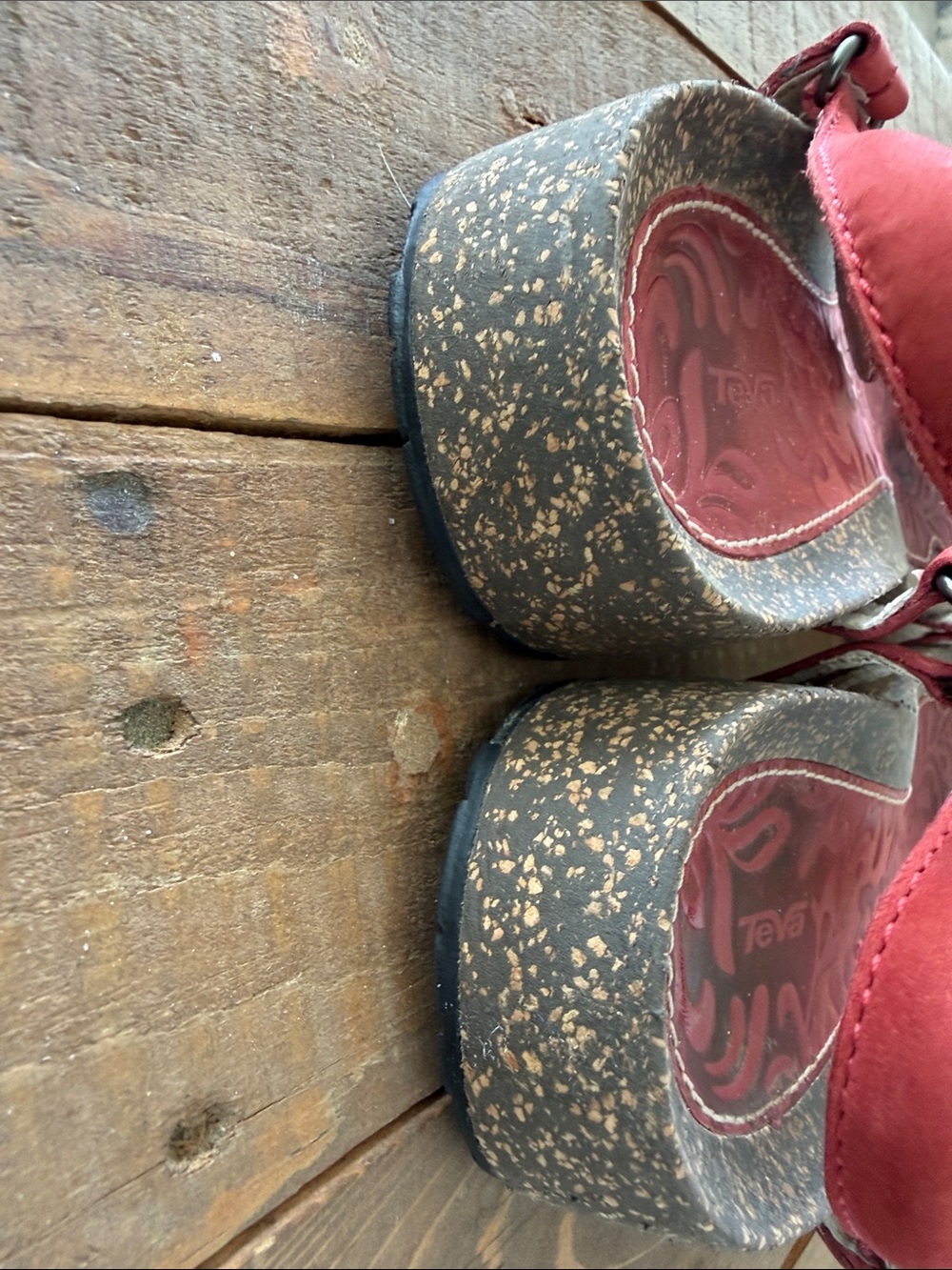 Cute Red Teva Sandals - Picture 2 of 8